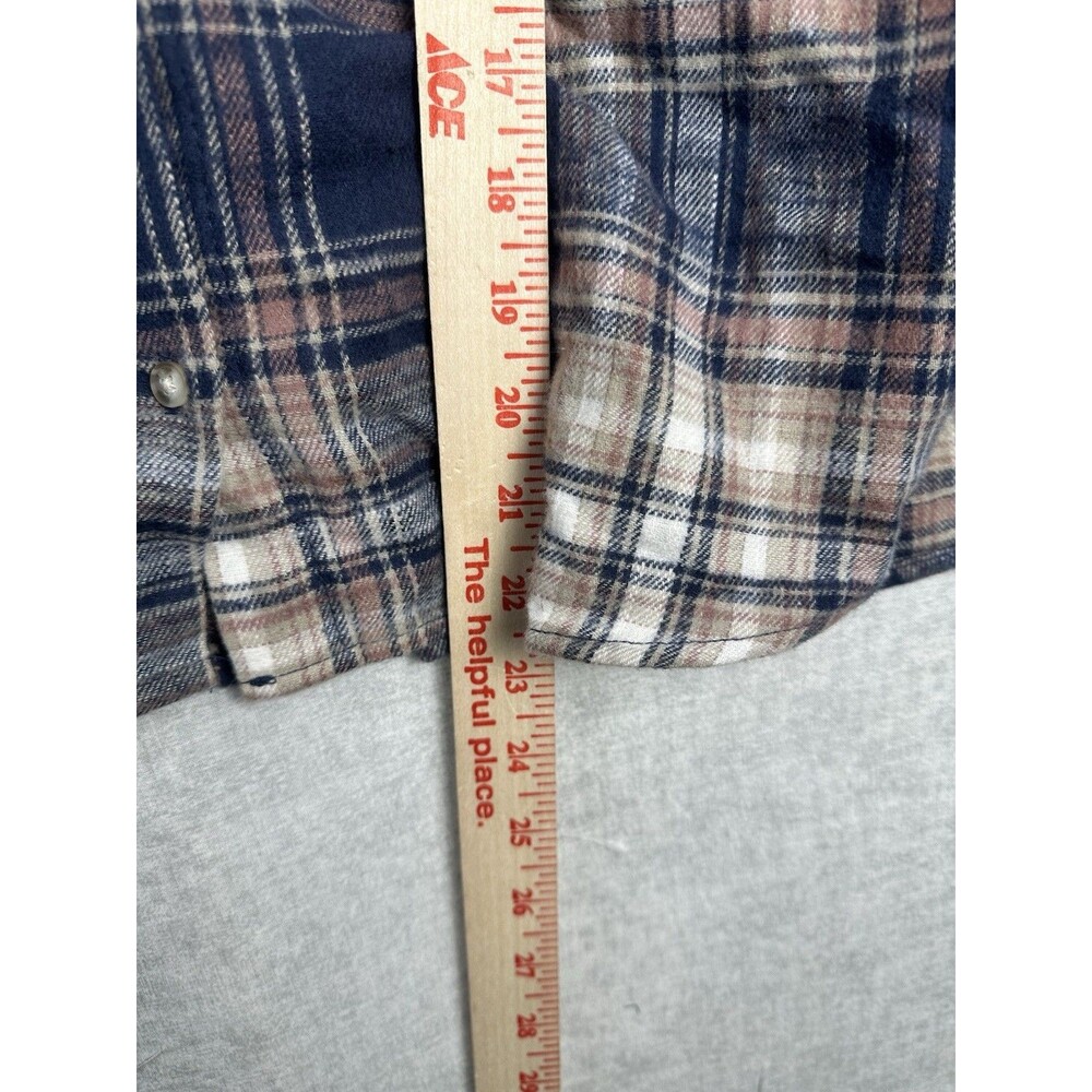 Scotch & Soda Plaid Flannel Womens Crop Slouch Medium Button Up Top Long Sleeve - Picture 5 of 7
